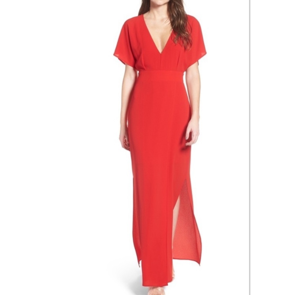 Wayf Red Maxi Gown